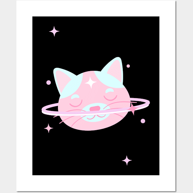 Spacey Cat Wall Art by Fancy Retro